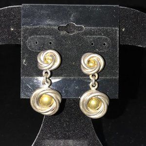 Vintage Sterling Silver Round Post Earrings